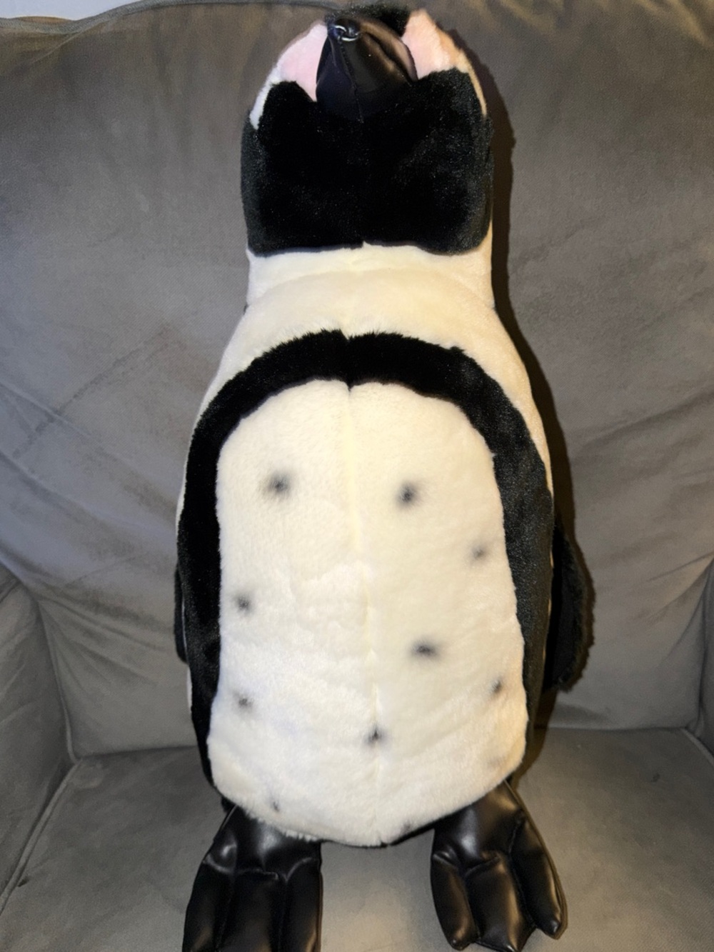 Plush Penguin Stuffed Animal - Black & White large life like Newport aquarium